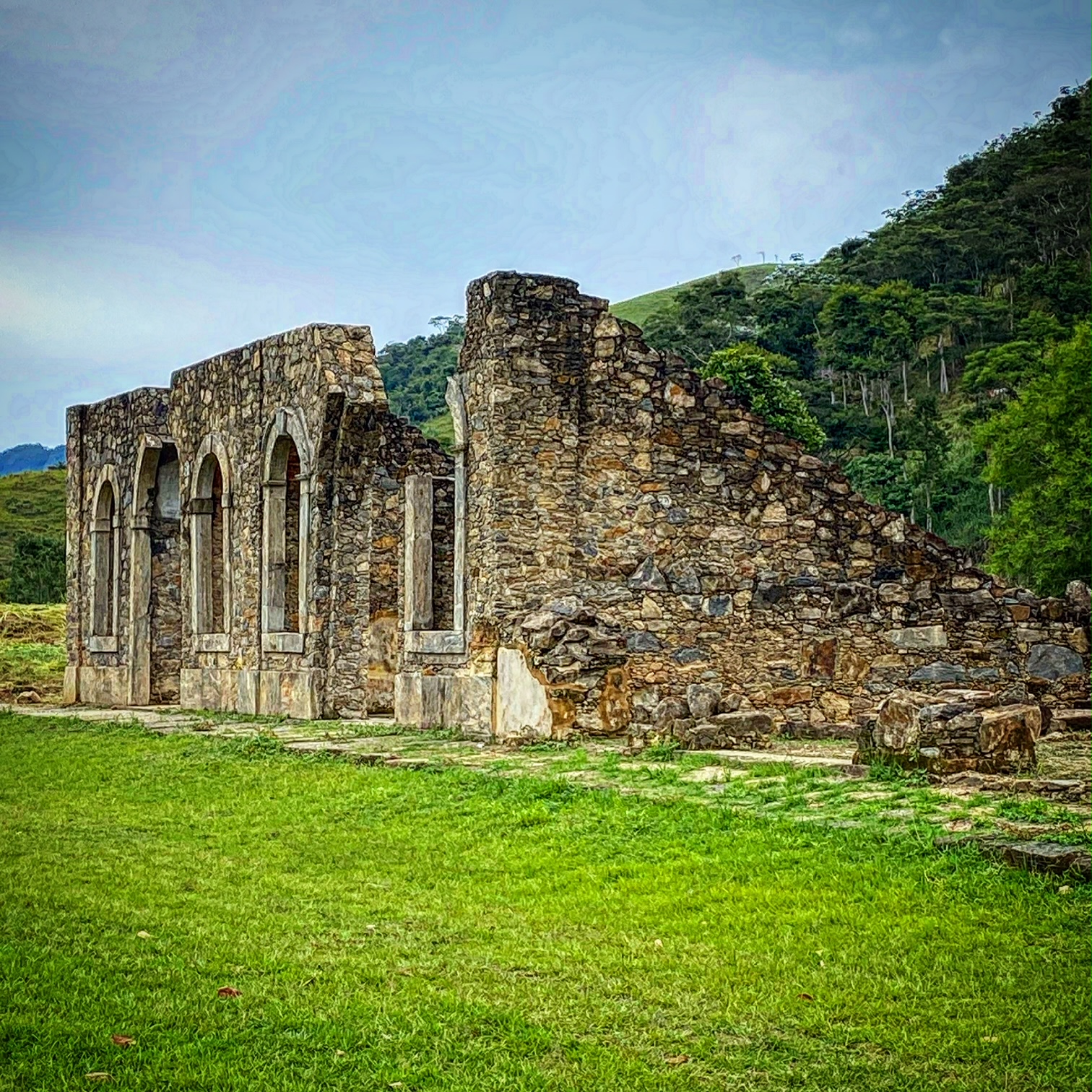 Casa do Capitão-Mor, que teve parte da fachada reconstruída